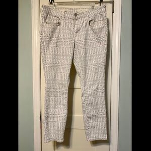 Anthro printed slim fit jean